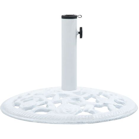 Socle de parasol Blanc 12 kg 48cm Fonte (1/5)