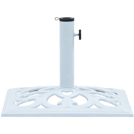Socle de parasol Blanc 12 kg 49 cm Fonte (1/5)