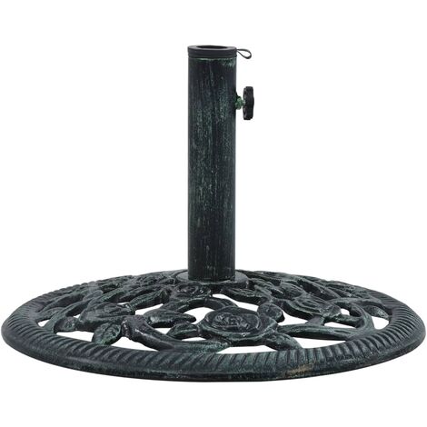 Socle de parasol Vert 9 kg 40cm Fonte (1/5)