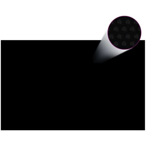 Couverture de piscine rectangulaire 800x500 cm PE Noir (1/4)