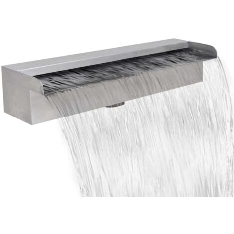 Lame d'eau rectangulaire 45cm Acier inoxydable pour piscine (1/5)