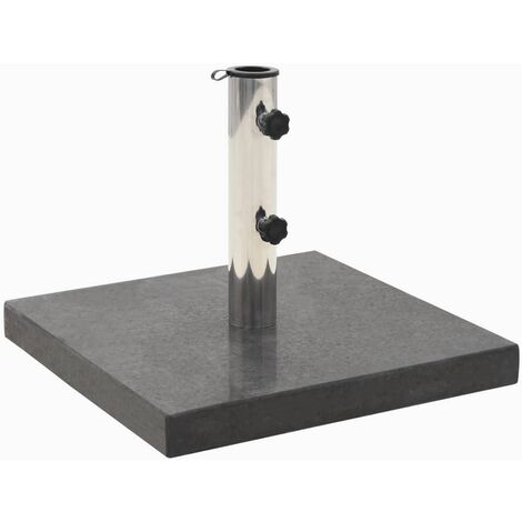 Socle de parasol Granite 30 kg Carré Noir (1/5)