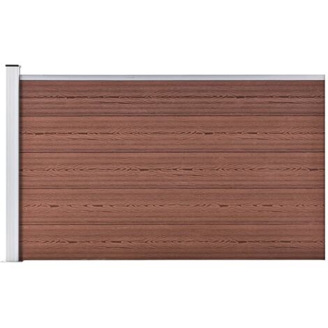 Clôture de jardin WPC 175x105 Marron (1/5)