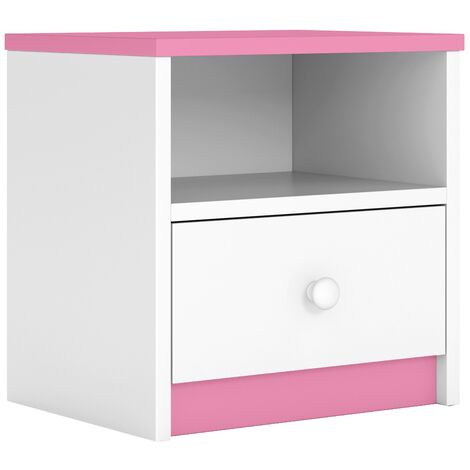 Chevet blanc et rose Drimy (1/4)