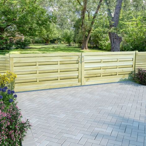 Portillons 2 pcs Bois de pin imprégné 150x75 Vert