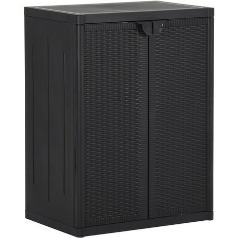 Armoire de rangement de jardin Noir 65x45x88 PP (1/5)