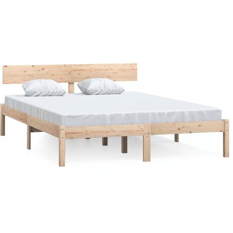 Lit Bois de pin massif 150x200 UK King (1/5)