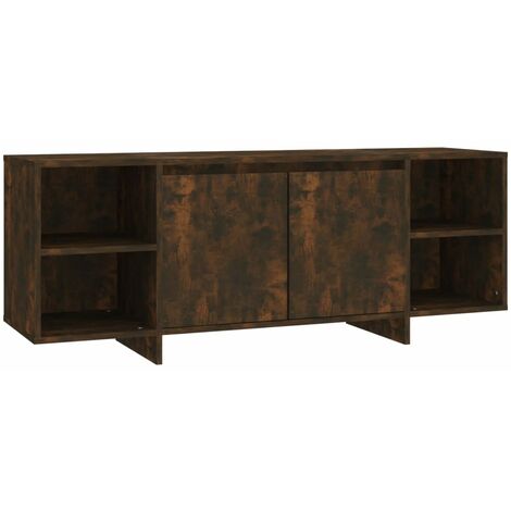 Meuble TV Chêne fumé 130x35x50 cm (1/5)