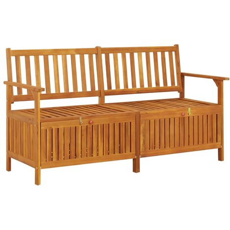 Banc de rangement 148cm Bois d'acacia solide (1/5)