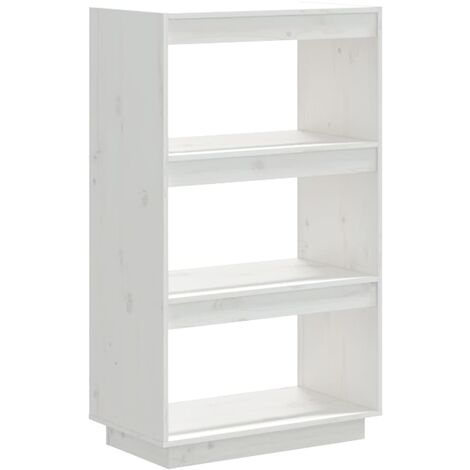 Bibliothèque-Cloison Blanc 60x35x103 Bois de pin massif (1/5)