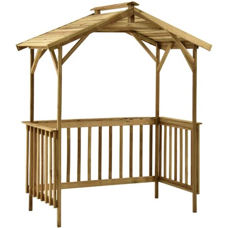 Abri de barbecue 163,5x93x210 Bois de pin imprégné