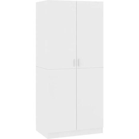 Armoire 2 portes blanc mate Pandra 80cm (1/5)