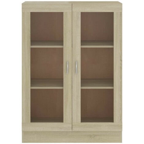 Armoire à vitrine Chêne sonoma 82,5x30,5x115 (1/5)