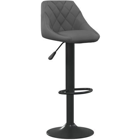 Tabouret de bar Gris foncé Velours 10 (1/5)