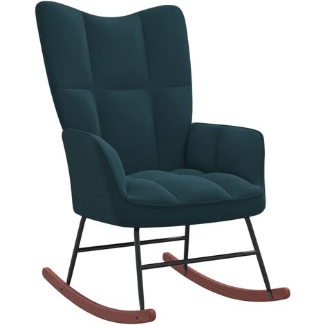 Chaise à bascule Bleu Velours 4 (1/5)