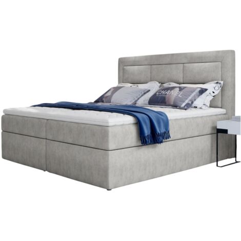 Lit continental tissu beige Balore-160x200 (1/5)