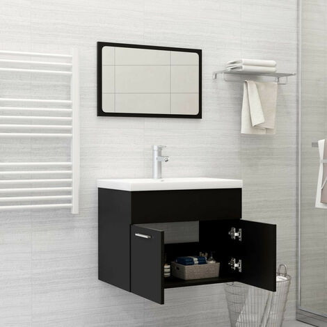 Ensemble de meubles de salle de bain Noir (1/5)
