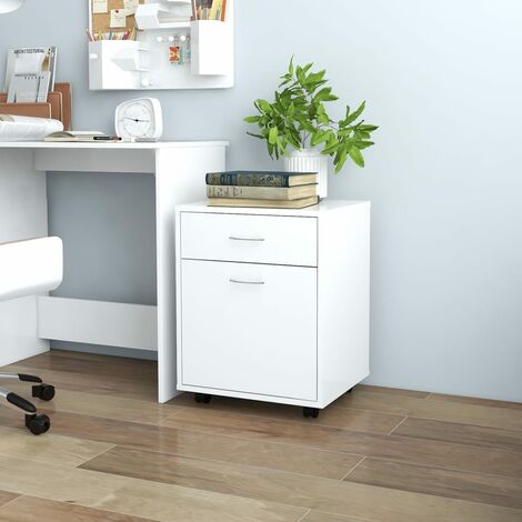 Armoire à roulettes Blanc 45x38x54 (1/5)
