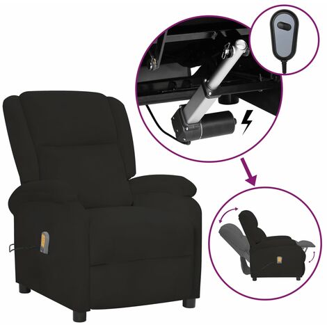 Fauteuil de massage inclinable électrique Noir Velours (1/5)