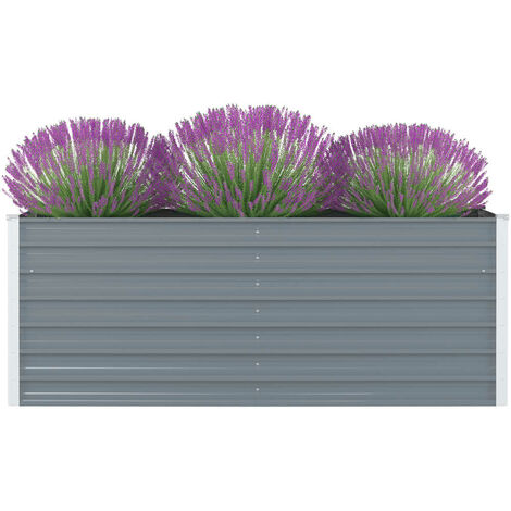 Jardinière 160 x 80 x 45 cm Acier galvanisé Gris (1/5)