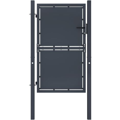 Portail de jardin Acier 100 x 200 cm Anthracite (1/4)