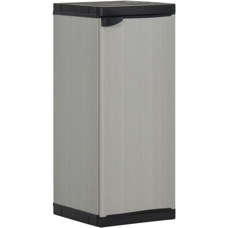 Armoire de rangement de jardin 1 étagère Gris-noir 35x40x85 (1/5)