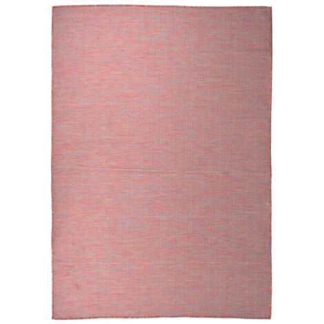 Tapis à tissage plat d'extérieur 160x230 Rouge (1/5)