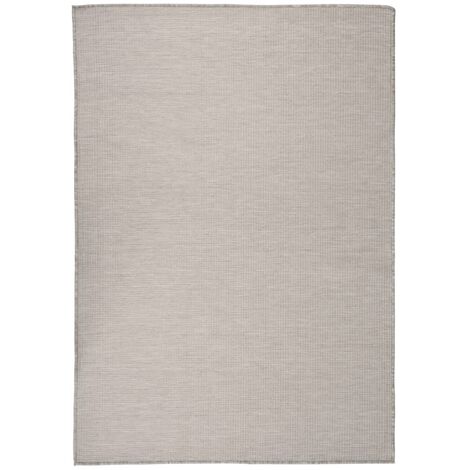 Tapis à tissage plat d'extérieur 140x200 Taupe (1/5)