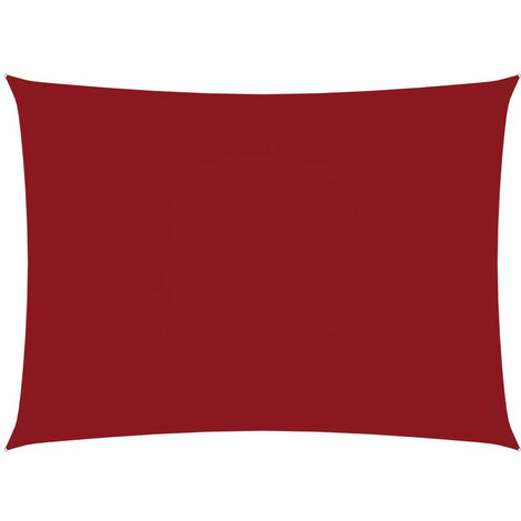 Voile de parasol Tissu Oxford rectangulaire 3,5x5 m Rouge (1/5)