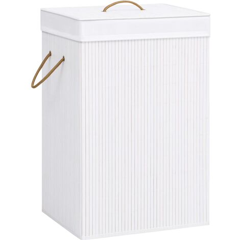 Panier à linge Bambou Blanc