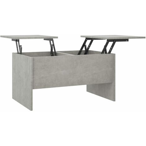 Table basse Gris béton 80x50x42,5 Bois d'ingénierie (1/5)