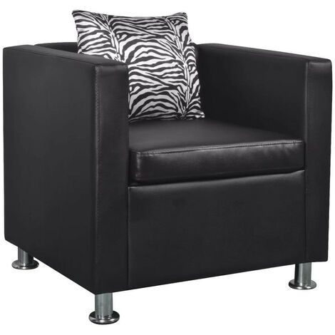 Fauteuil Noir Similicuir 2 (1/5)