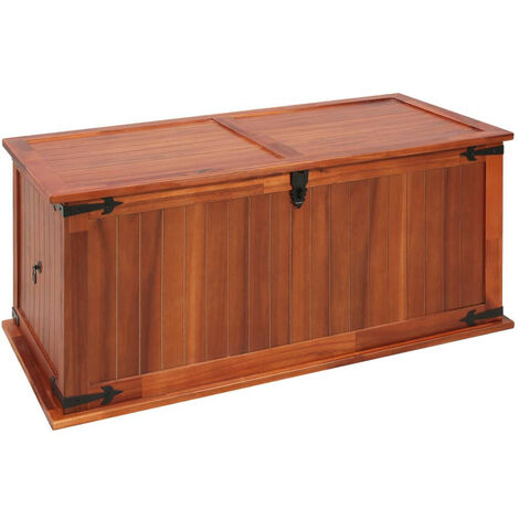 Coffre de rangement 79x34x32 cm Bois d'acacia solide (1/5)