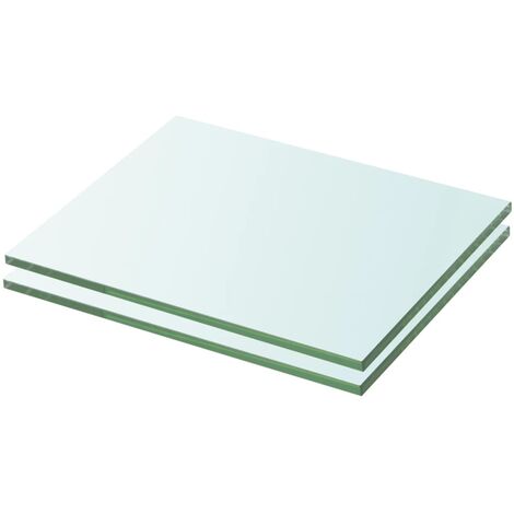 Panneaux d'étagère 2 pcs Verre Transparent 20x20 (1/3)