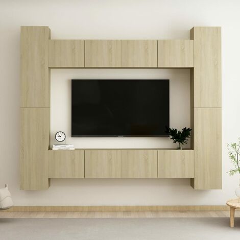 Ensemble de meubles TV 8 pcs Chêne sonoma 4 (1/5)