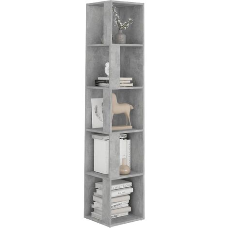 Armoire d'angle Gris béton 33x33x164,5