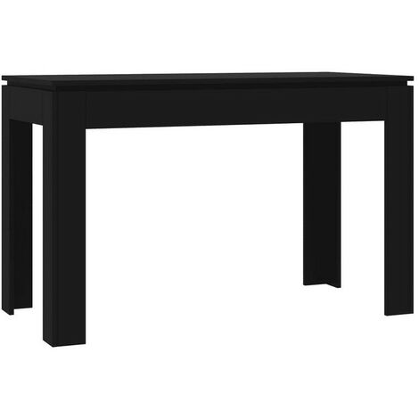 Table à manger rectangulaire bois noir Jonan 120cm (1/4)