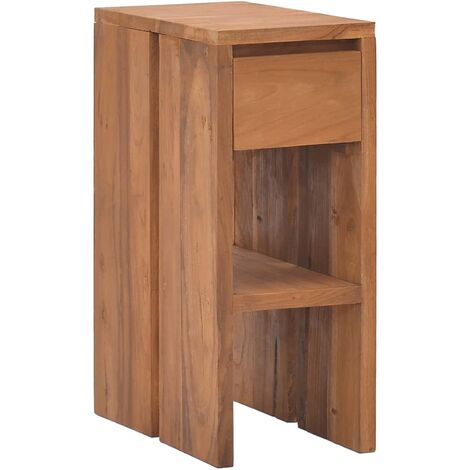 Table de chevet 20x35x50 cm Bois de teck solide (1/5)