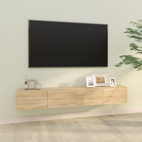 Meubles TV 2 pcs Chêne Sonoma 100x30x30 cm Bois d'ingénierie (1/5)