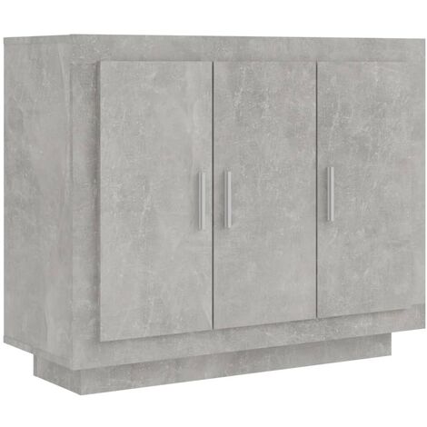 Buffet Gris béton 92x35x75 Bois d'ingénierie (1/5)