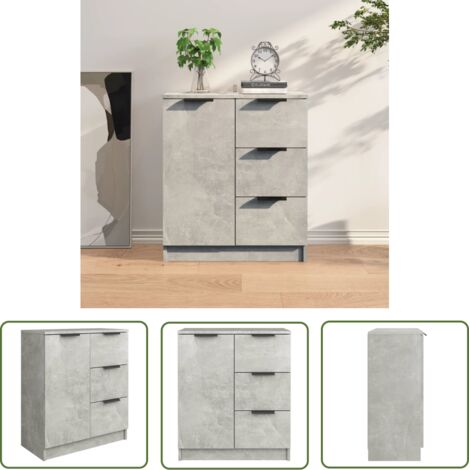 Buffet Gris béton 60x30x70 Bois d'ingénierie (1/5)