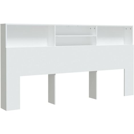 Tête de lit avec rangement Blanc 200x19x103,5 (1/5)