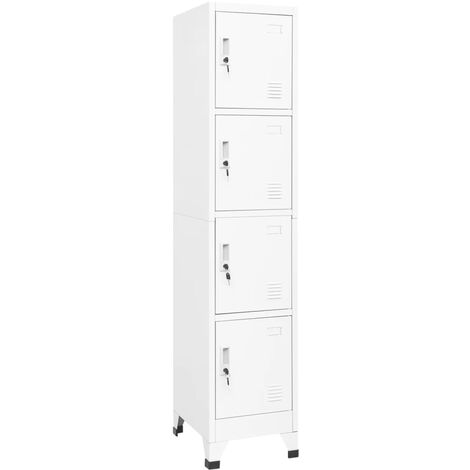 Armoire à casiers Blanc 38x45x180 Acier (1/5)