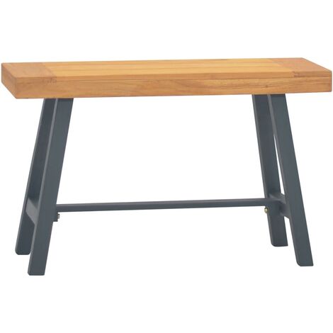 Banc 80 cm Bois massif de teck (1/5)