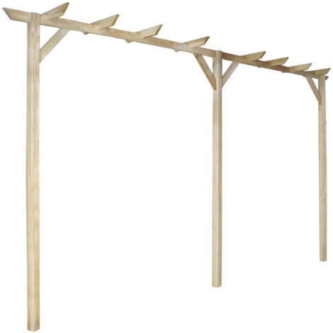 Vidaxl – Pergola en bois 400 x 40 x 205 cm – Résistante à la pourriture – Structure solide pour plantes grimpantes – Facile à assembler (1/4)