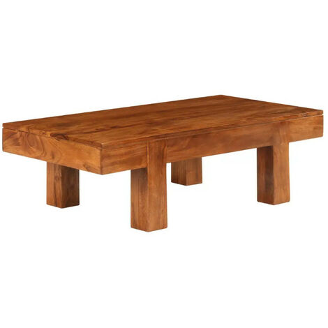Table basse rectangulaire acacia massif foncé Guil (1/5)