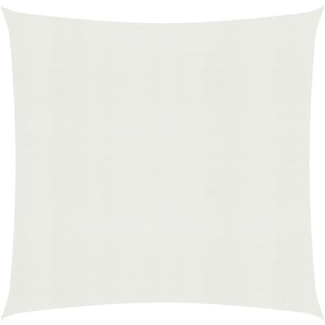 Voile d'ombrage 160 g-m² Blanc 2,5x2,5 m PEHD (1/5)