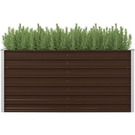 Jardinière surélevée Marron 160x80x77 cm Acier galvanisé (1/5)