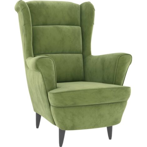 Fauteuil Vert clair Velours 2 (1/5)