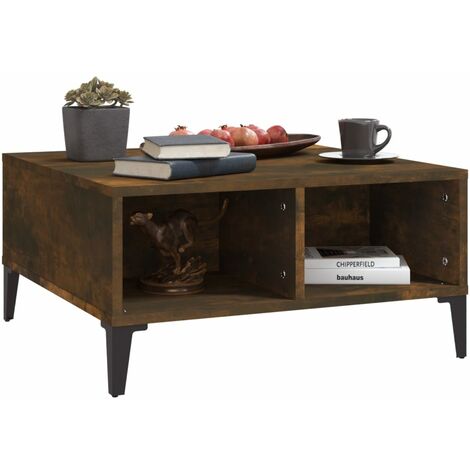 Table basse Chêne fumé 60x60x30 cm 2 (1/5)